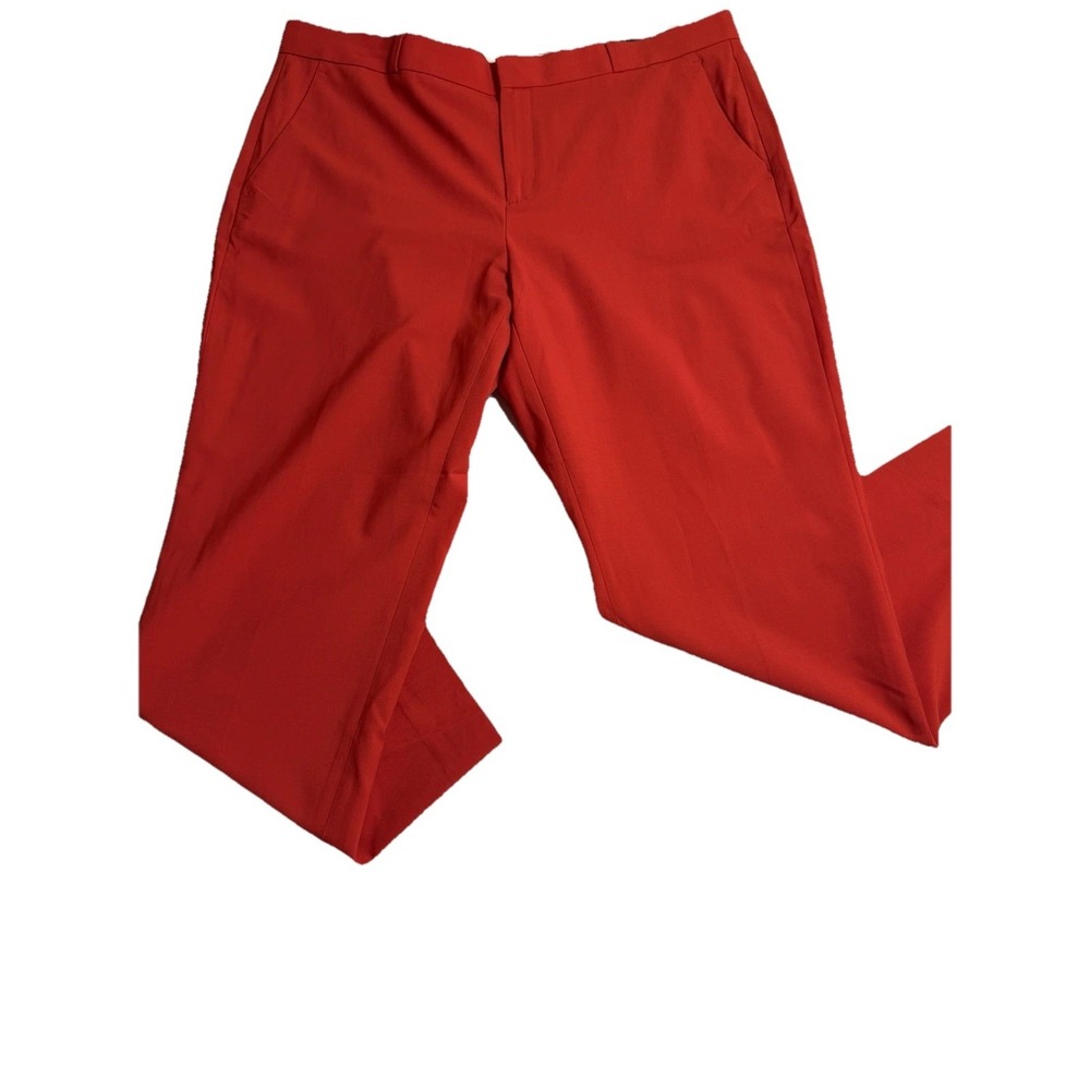 Banana Republic Avery Pants Womens 14 Red Italian Wool Straight leg Career